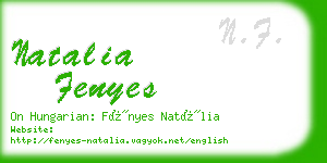 natalia fenyes business card